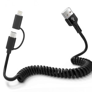 USB to USB C and Lightning Cable